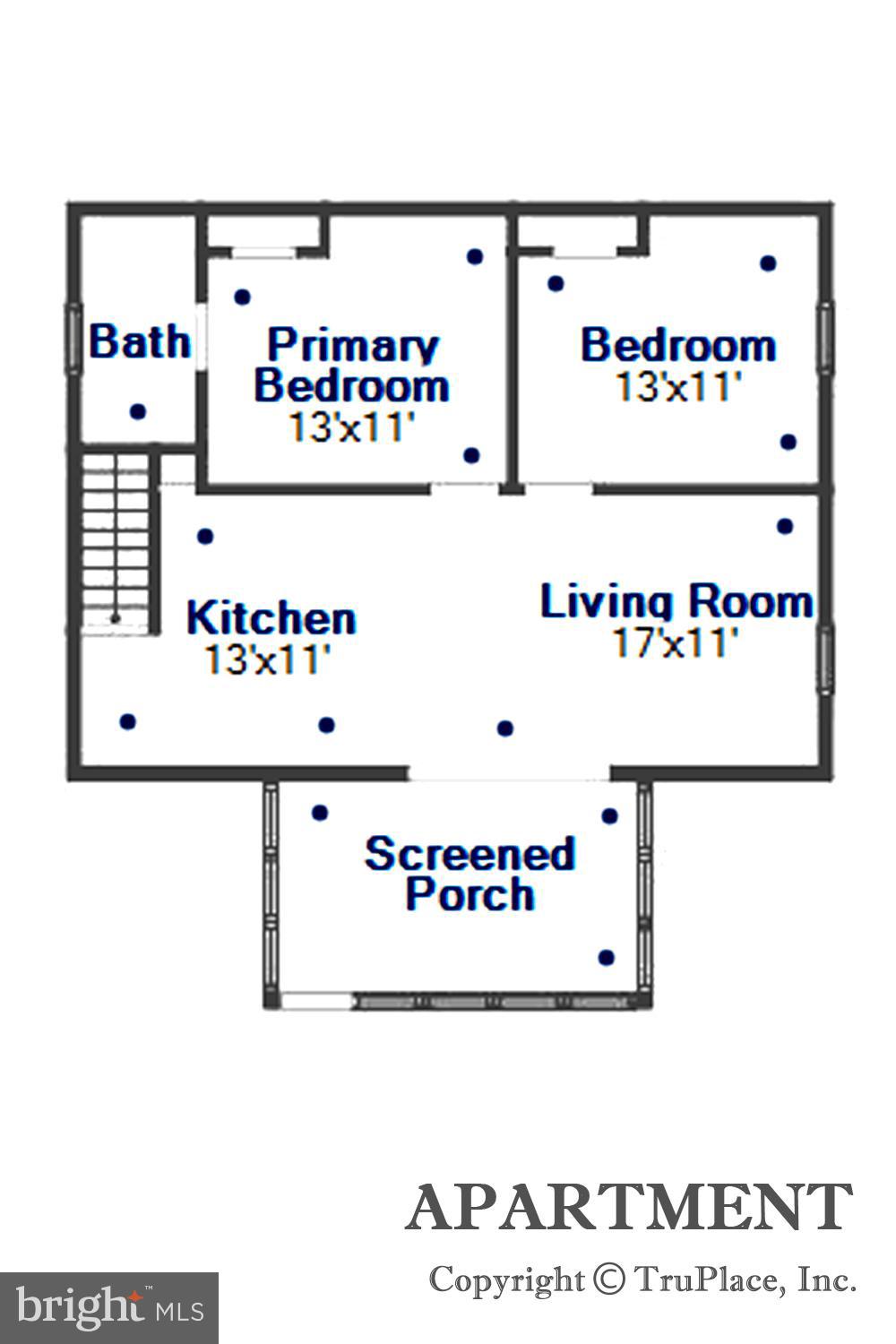 1836 Cherry Road Annapolis, MD 21409 - Photo 82 of 82 Upper Level Apartment Floor Plan