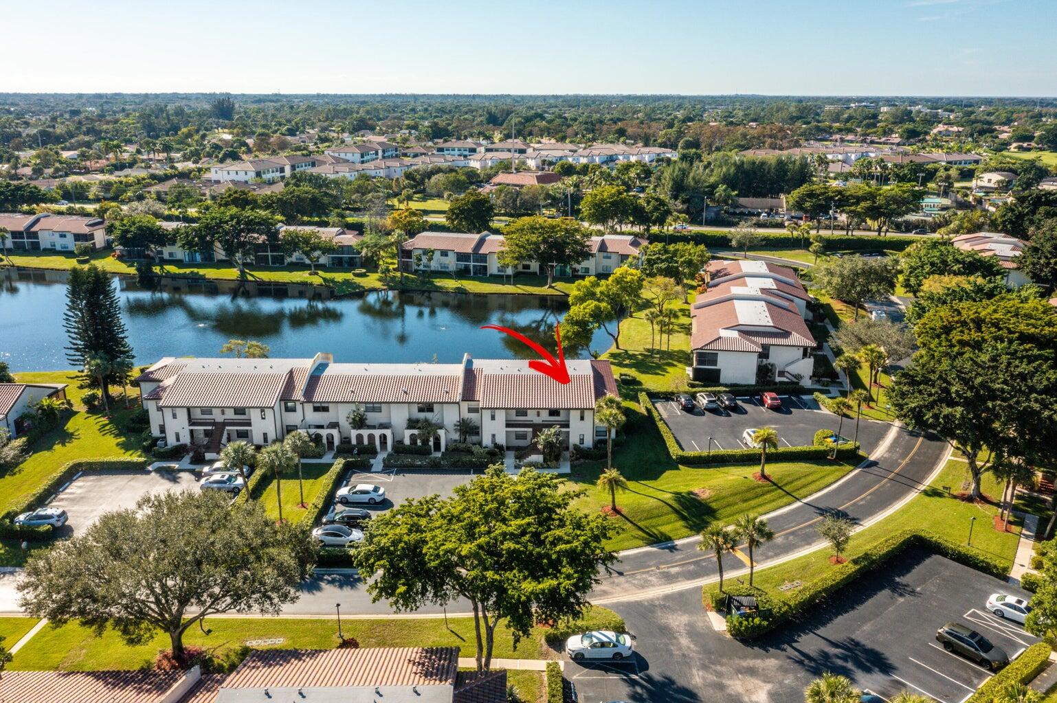 21863 Arriba Real, Unit 8K Boca Raton, FL 33433 - Photo 20 of 26 AERIAL CORNER UNIT VIEW