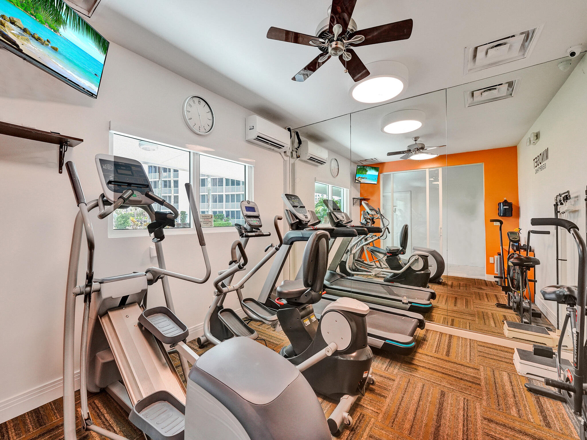 3300 South Ocean Boulevard, Unit 1021C Highland Beach, FL 33487 - Photo 37 of 45 a view of a room with gym equipment