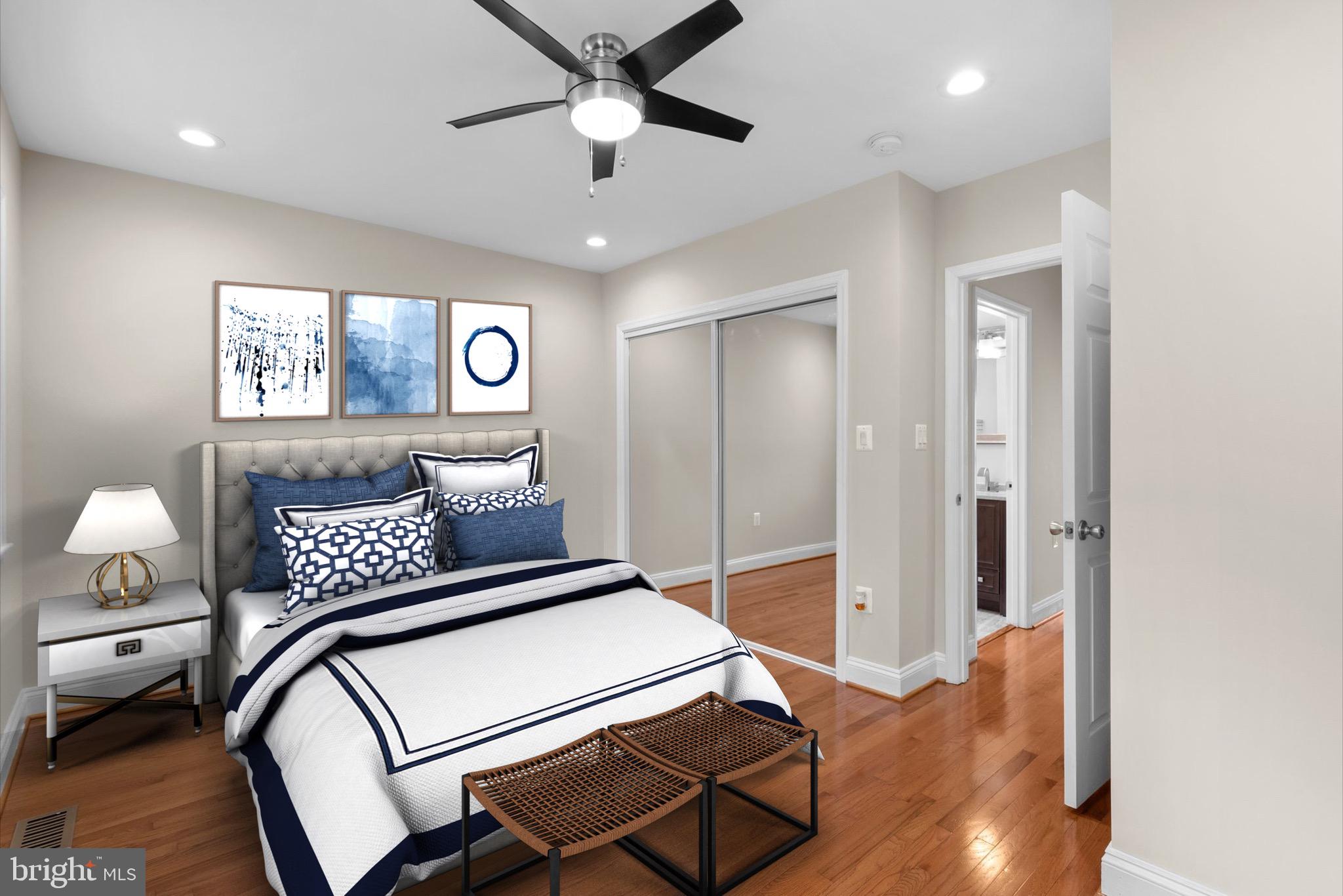 1521 First Street Southwest Washington, DC 20024 - Photo 16 of 25 Bedroom 2, Upper Level, Virtually Staged