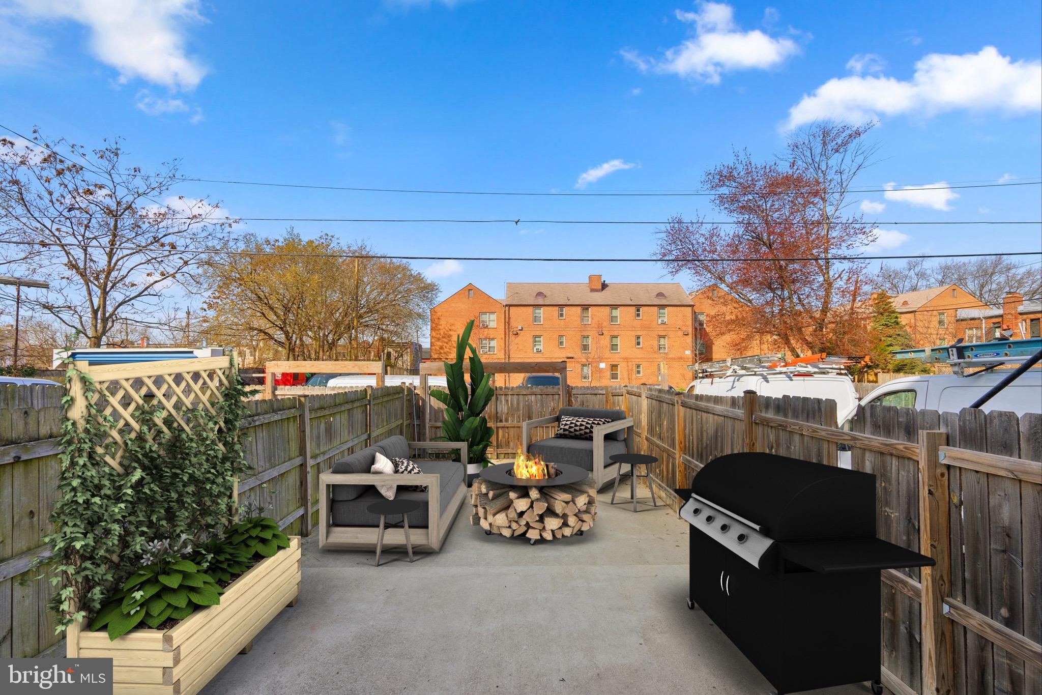 1521 First Street Southwest Washington, DC 20024 - Photo 18 of 25 Backyard, Virtually Staged