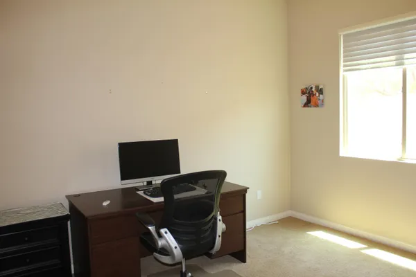 a view of workspace with a window