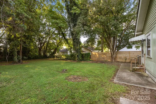 a view of backyard with green space