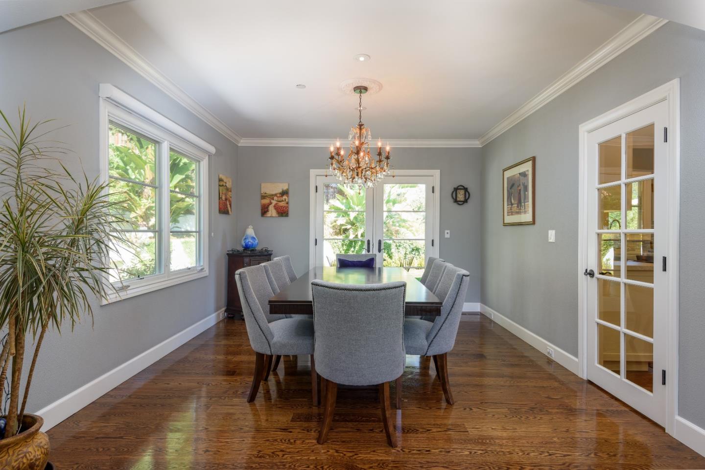1120 Southdown Road Hillsborough, CA 94010 - Photo 5 of 28 a view of a dining room with furniture window and wooden floor
