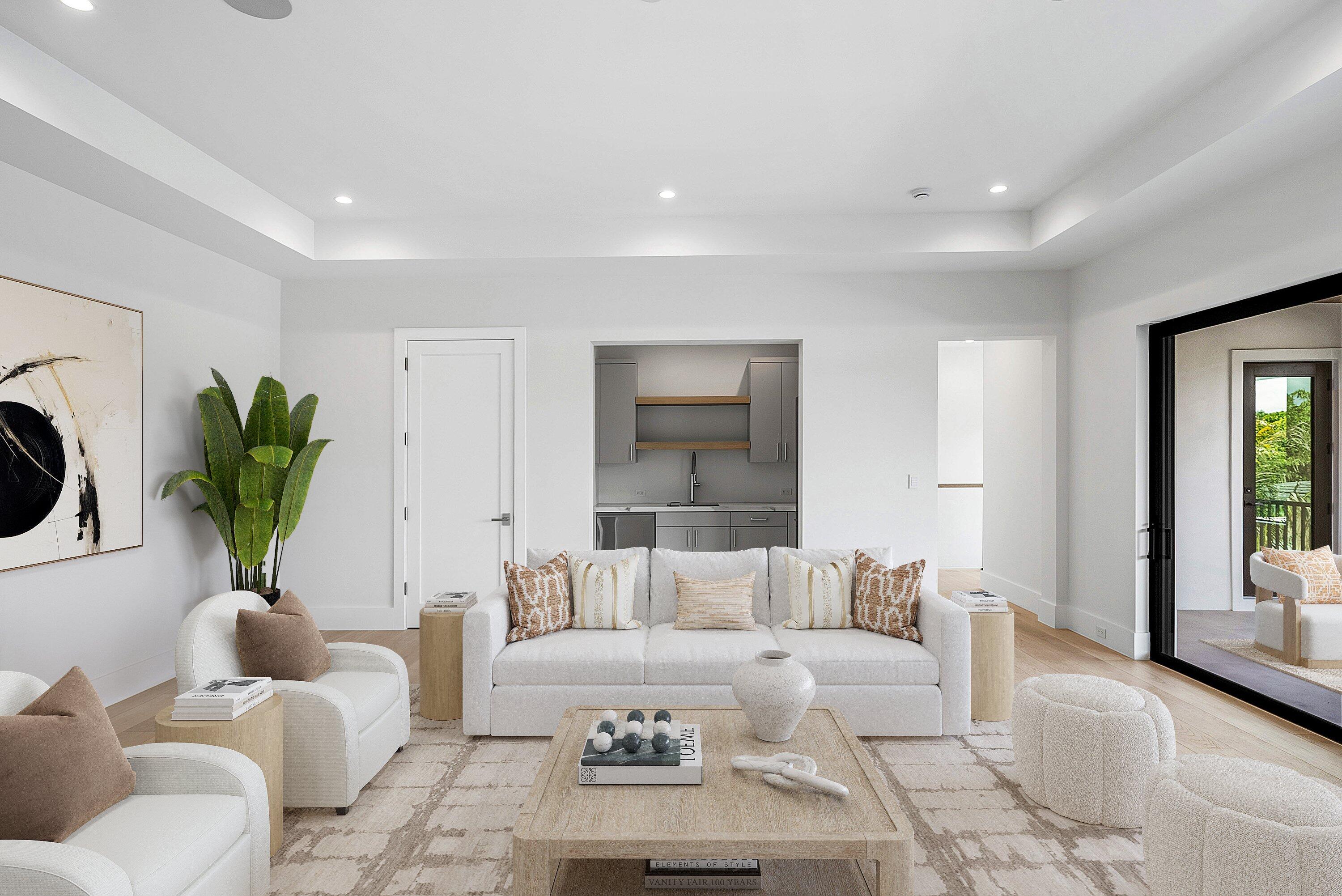 2609 Northeast 27th Way Fort Lauderdale, FL 33306 - Photo 36 of 53 a living room with furniture and a potted plant