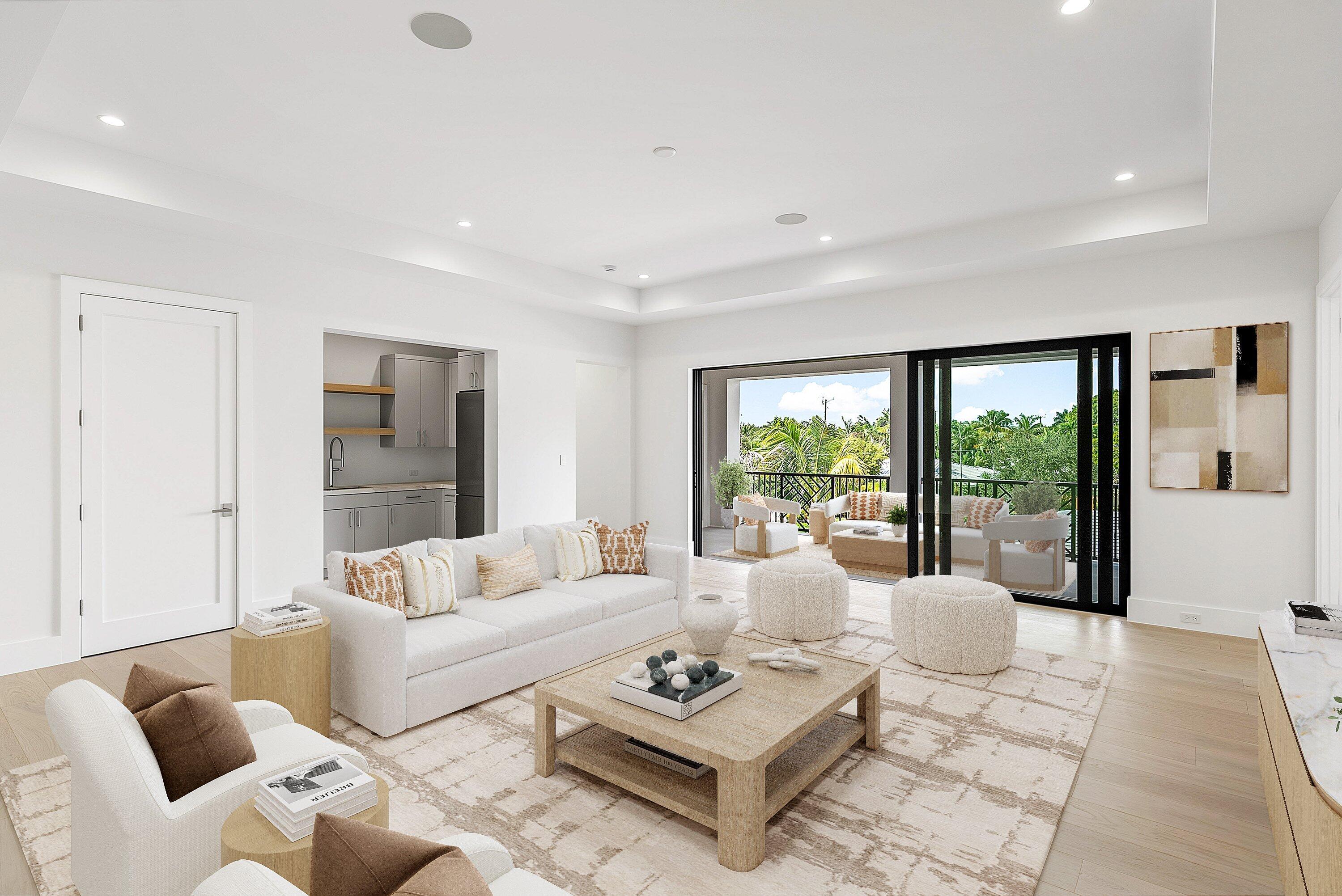 2609 Northeast 27th Way Fort Lauderdale, FL 33306 - Photo 39 of 53 a living room with furniture and a large window