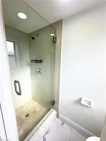 a view of a room with a window