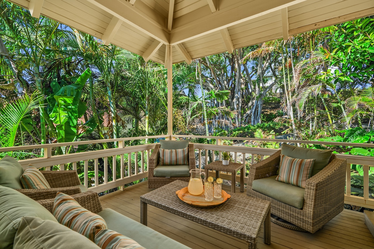 2330 Ho'ohu Road, Unit 5 Koloa, HI 96756 - Photo 10 of 28 a balcony with furniture and a potted plant