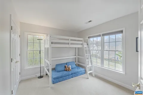a view of a bedroom with a wardrobe space
