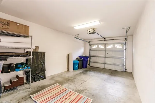 a view of a garage room
