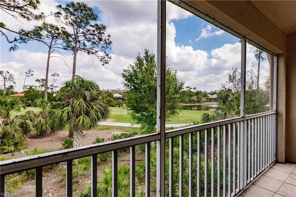 a view of a with a trees from a window