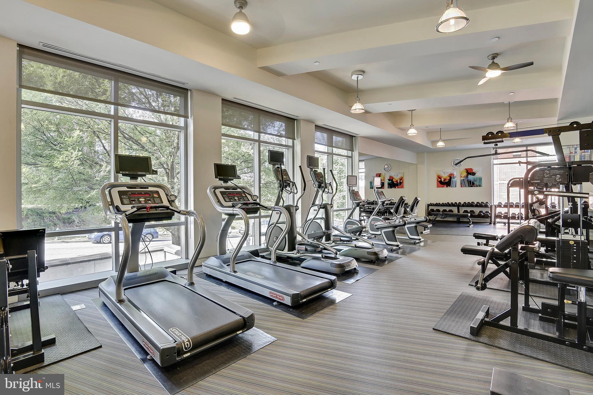 4101 Albemarle Street Northwest, Unit 620 Washington, DC 20016 - Photo 33 of 37 Bright and fully equipped fitness center