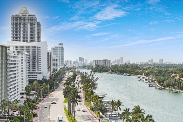 a view of a city with tall buildings in the background