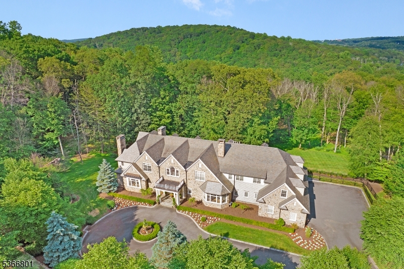 4 Rainetree Ridge Mendham Township, NJ 07945 - Photo 2 of 49 an aerial view of a house with yard and green space