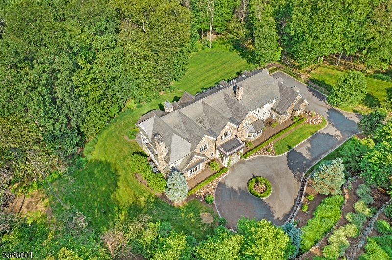 4 Rainetree Ridge Mendham Township, NJ 07945 - Photo 49 of 49 an aerial view of a house with a yard and lake view