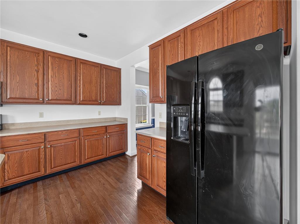 3821 Rittenhouse Road Lower Macungie Township, PA 18062 - Photo 35 of 62 A well-equipped kitchen features rich wood cabinetry and sturdy hardwood flooring.