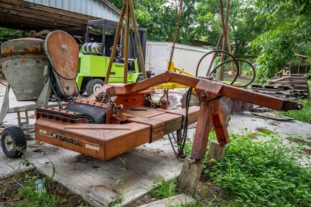 an outdoor space with furniture