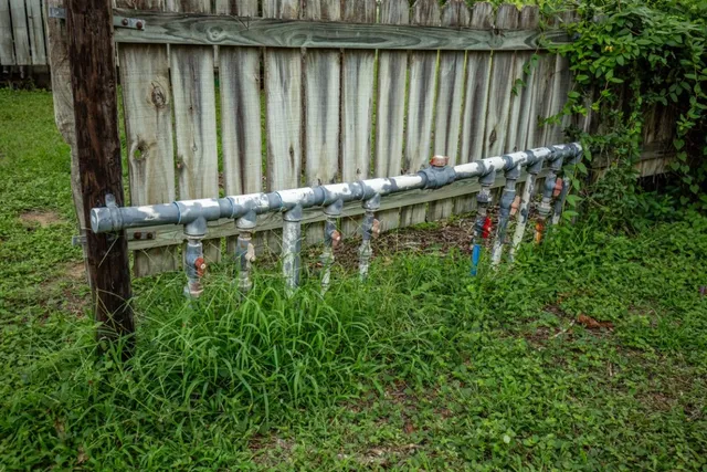 a close up of a wooden bridge