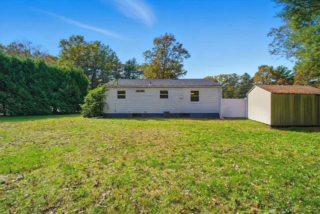 a house view with a garden space