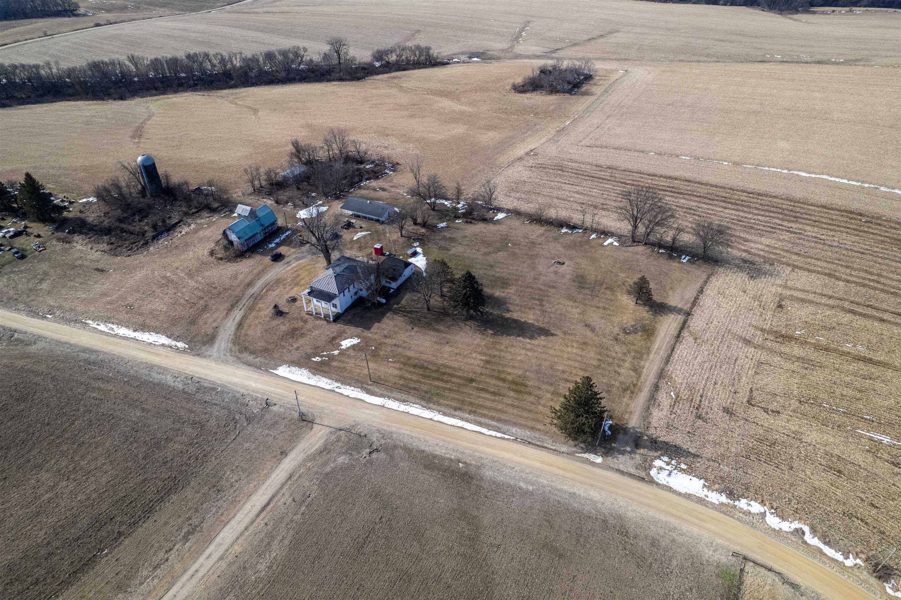 3114 South Rush Creek Road Stockton, IL 61085 - Photo 57 of 76 an aerial view of a houses with a lake view