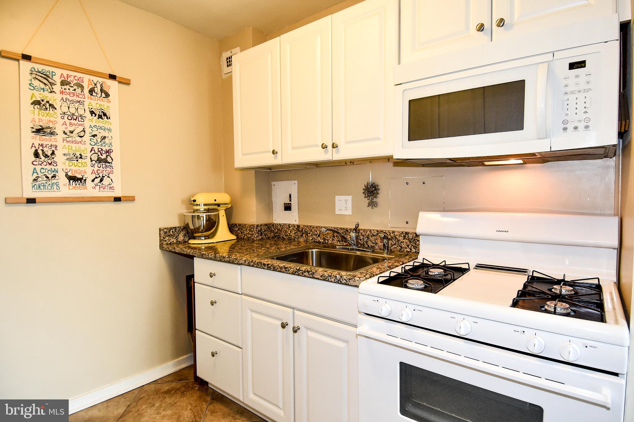 1200 South Arlington Ridge Road, Unit 510 Arlington, VA 22202 - Photo 4 of 32 a kitchen with white cabinets and appliances