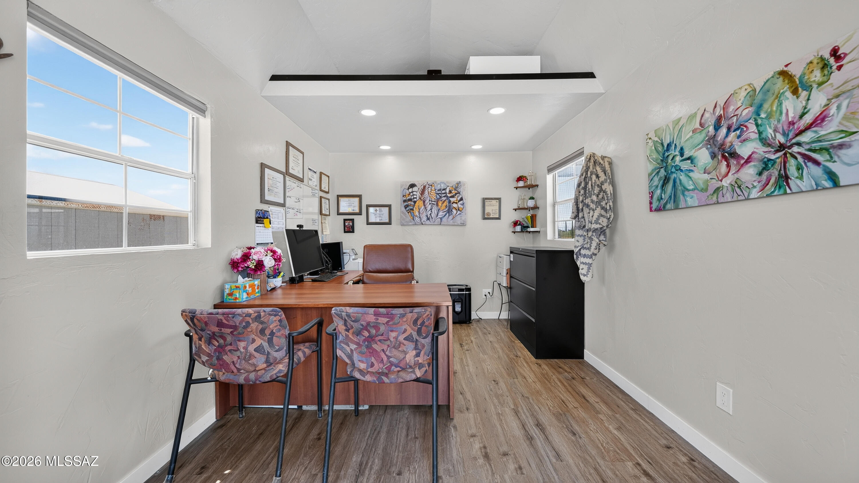 194 Taylor Road Willcox, AZ 85643 - Photo 45 of 54 10 x16 Office, Fully insulated, Drywall, Painted w/ Electrical, heated and Cooled w/Mini Split, Luxury Vinyl Plank Flooring & Loft