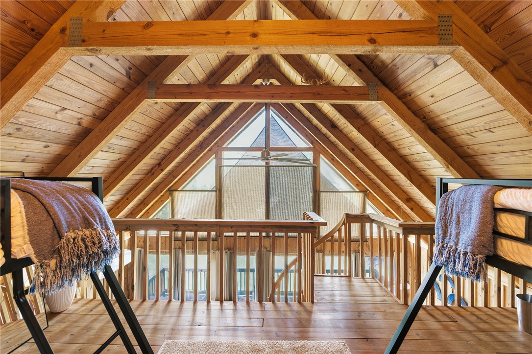 1 Kitty Hawk Lane Six Mile, SC 29682 - Photo 23 of 46 This airy loft space features vaulted ceilings and warm wood finishes, creating a cozy and inviting retreat.