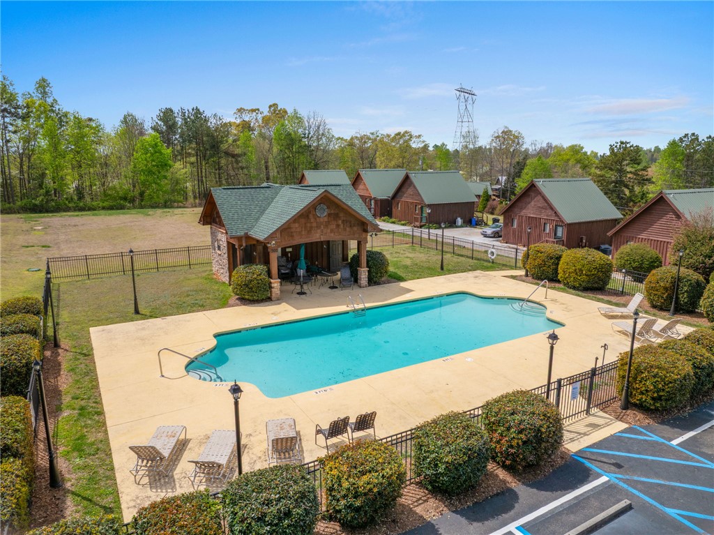 1 Kitty Hawk Lane Six Mile, SC 29682 - Photo 31 of 46 This inviting community pool area features a stylish cabana, perfect for relaxation and enjoyment.