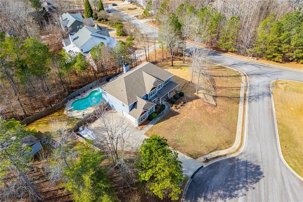 201 Overton Point Carrollton, GA 30116 - Photo 43 of 43 an aerial view of a house with a swimming pool