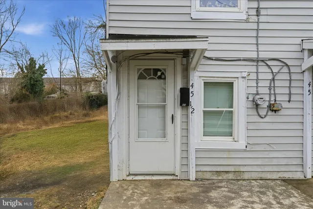a view of front door of house