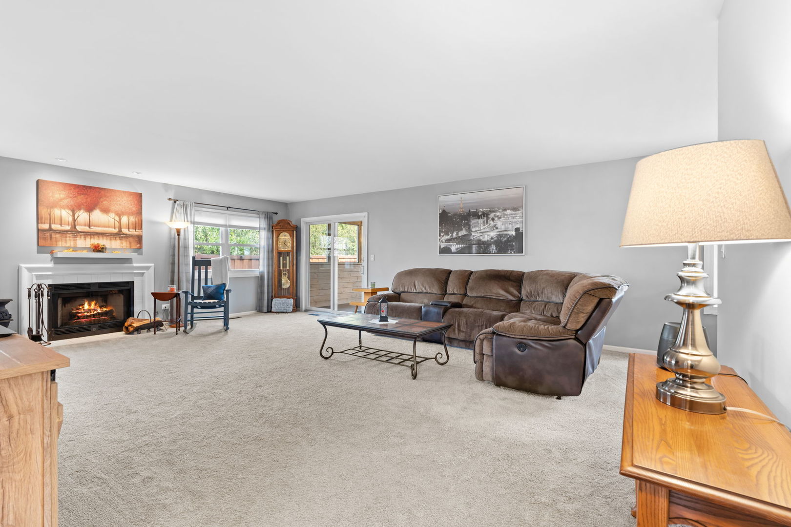 1289 Westport Ridge Crystal Lake, IL 60014 - Photo 5 of 27 a living room with furniture and a fireplace