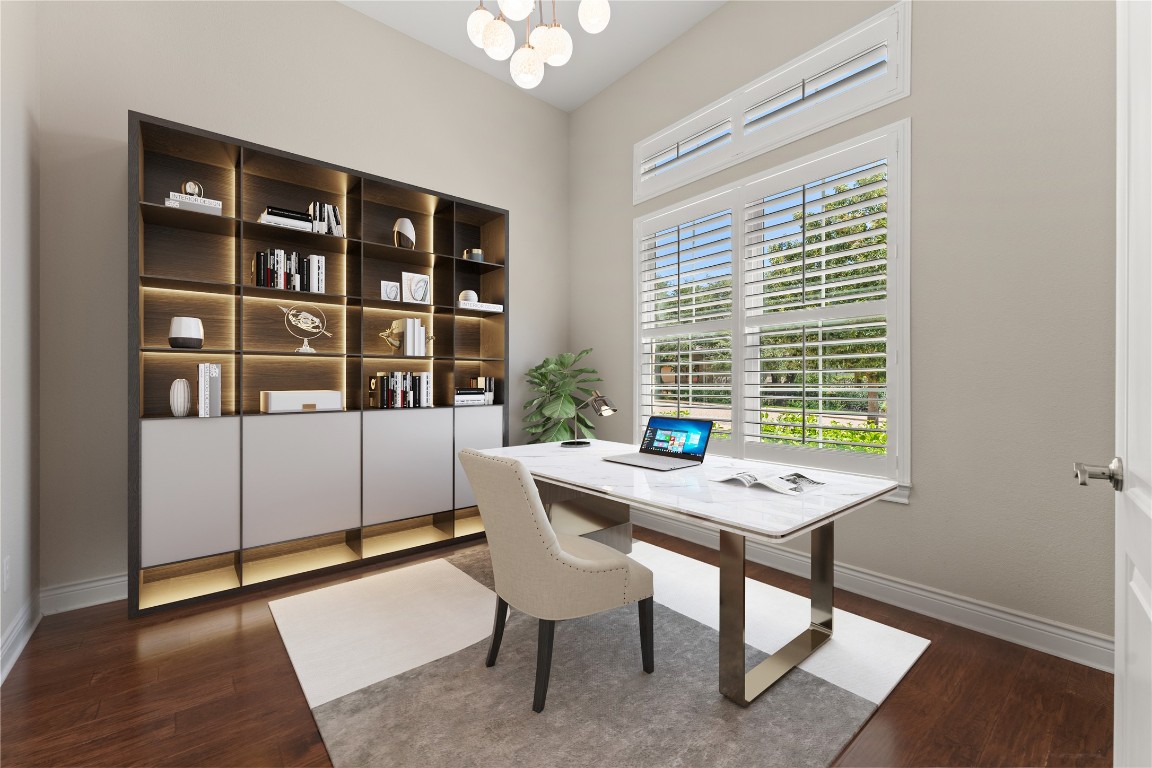 404 Amiata Avenue, Unit 34 Austin, TX 78734 - Photo 4 of 35 a workspace with furniture and window