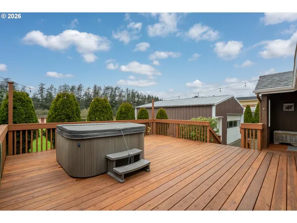 a view of house with wooden floor and outdoor space
