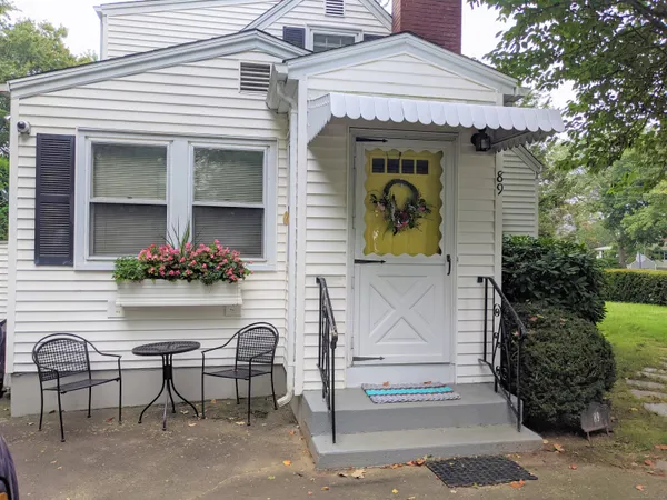 a front view of a house with entryway