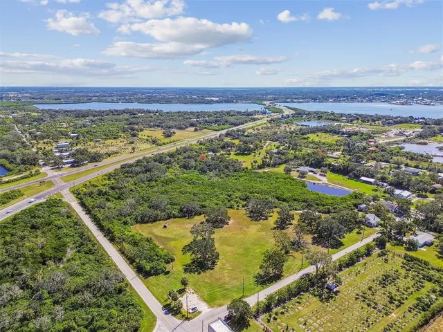 a view of city and ocean