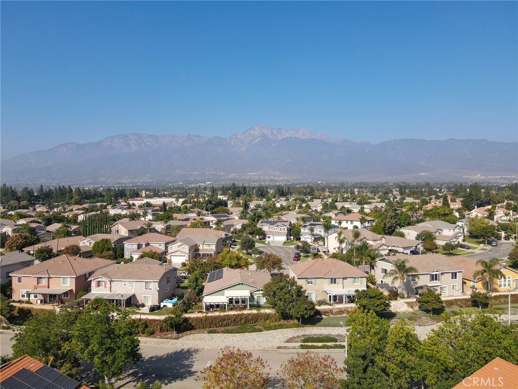 7529 Hardy Avenue Rancho Cucamonga, CA 91730 - Photo 36 of 38 an aerial view of residential houses with outdoor space and trees