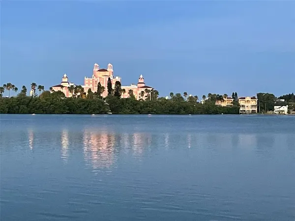a view of a lake from a balcony
