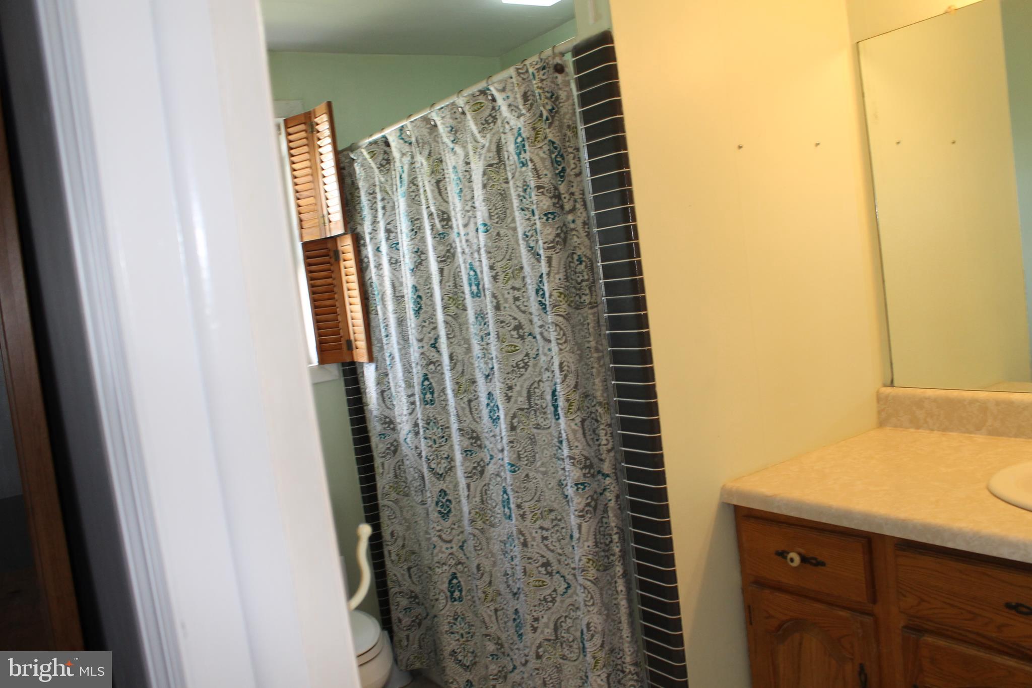 35 Overhill Road Stratford, NJ 08084 - Photo 40 of 43 a bathroom with a shower curtain and sink
