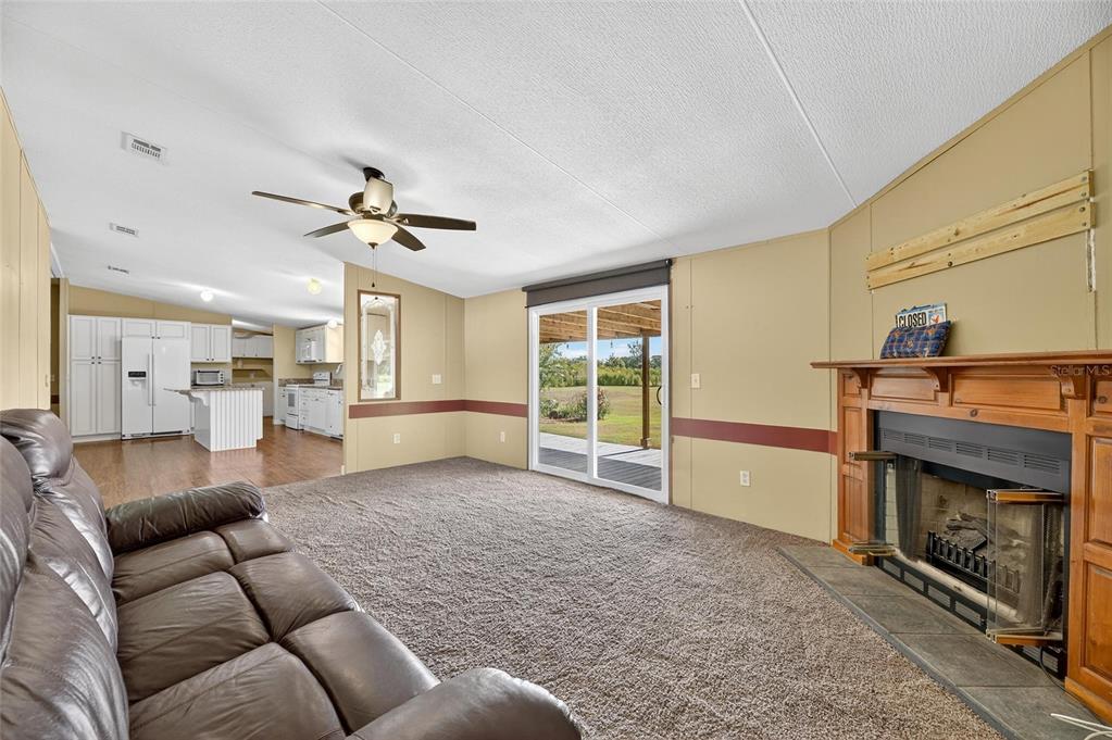 4416 Pippin Road Plant City, FL 33567 - Photo 32 of 86 a living room with furniture and a fireplace