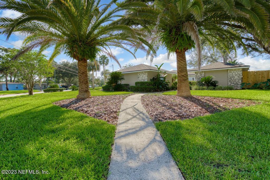 14340 Stacey Road Jacksonville, FL 32250 - Photo 3 of 54 a view of a yard with palm trees