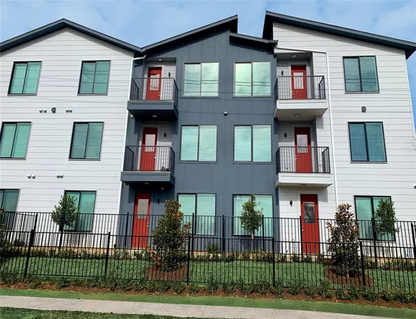 a front view of multiple houses