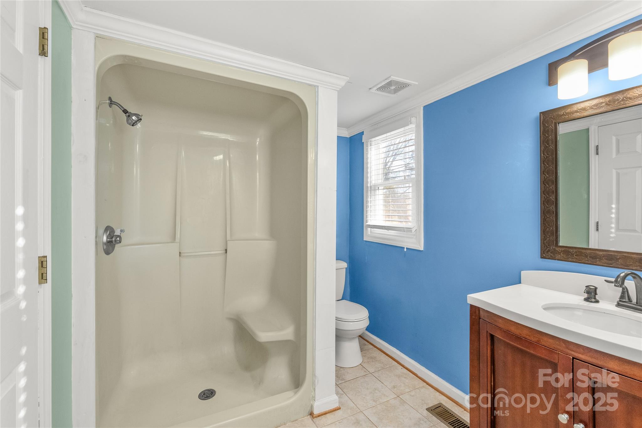 3933 Fallston-Waco Road Lawndale, NC 28090 - Photo 21 of 48 a bathroom with a sink a toilet and shower