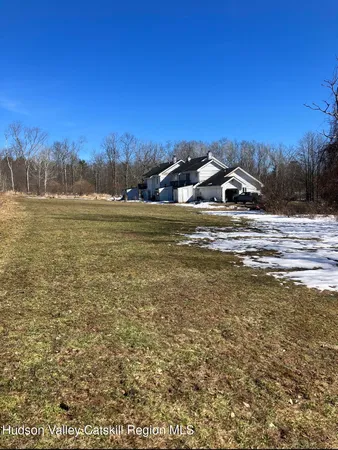 a view of a lake with houses