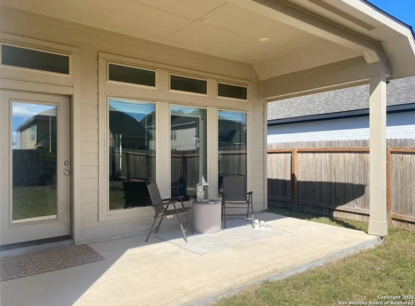 a house view with a outdoor space