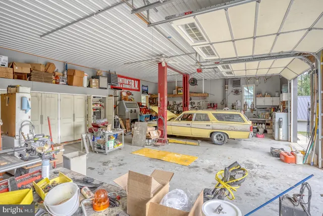 a view of a yard with trees