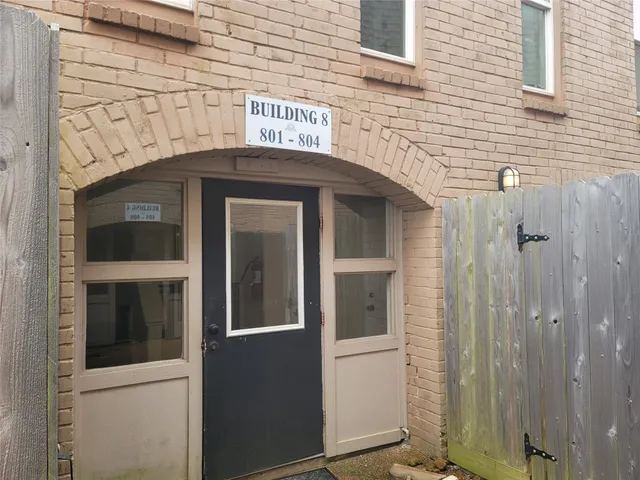 a front view of a building with a entrance