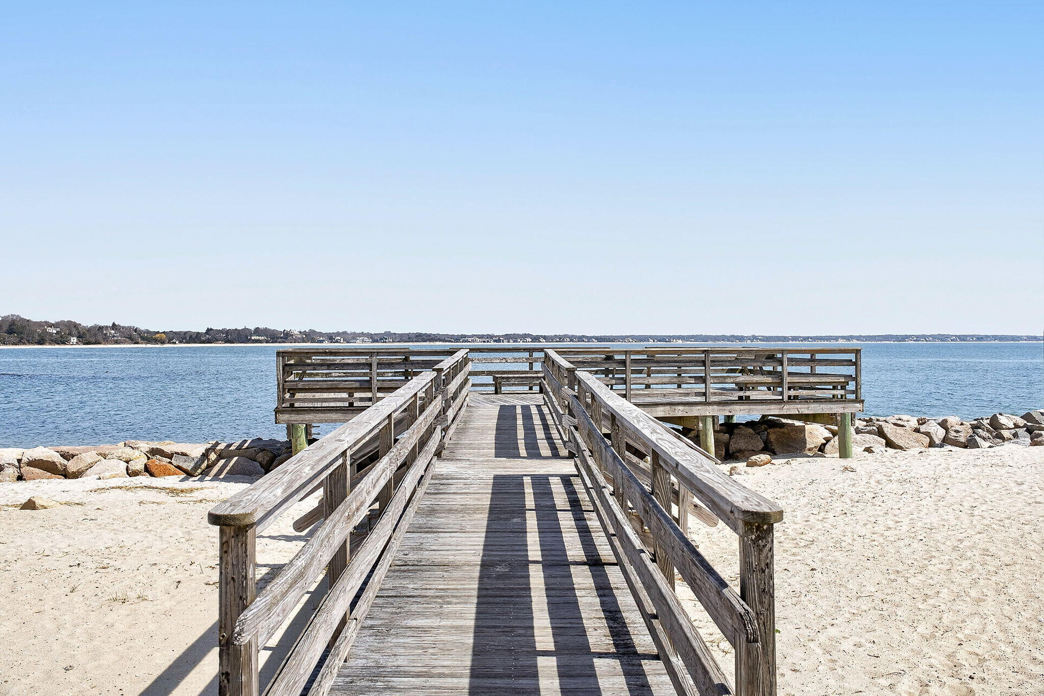 176 Bumps River Road Osterville, MA 02655 - Photo 42 of 54 a view of a terrace with wooden floor and a terrace view