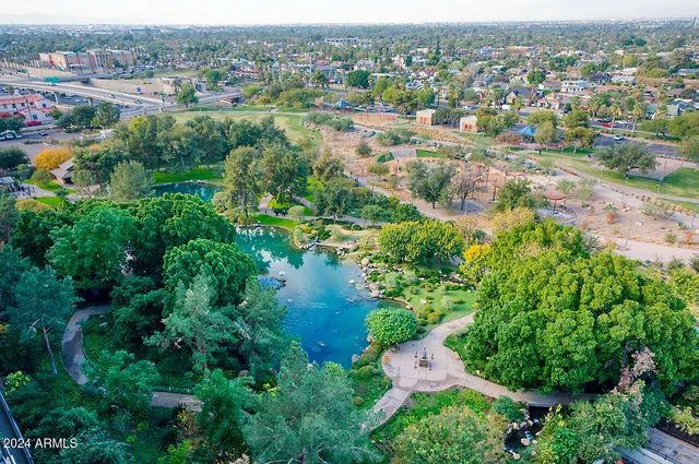 an aerial view of multiple house