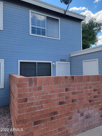 a brick building with a window