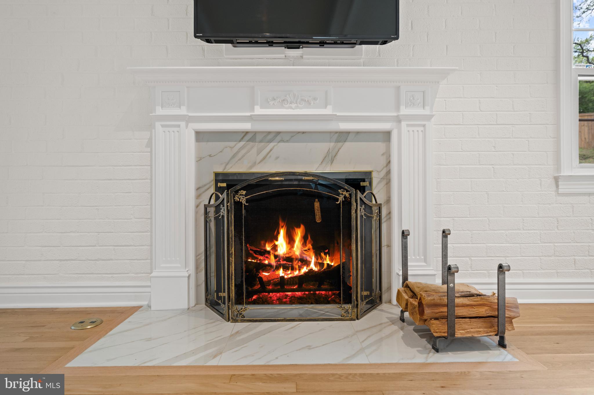 12704 Theresa Drive Silver Spring, MD 20904 - Photo 26 of 60 Cozy wood burning fireplace with glass doors